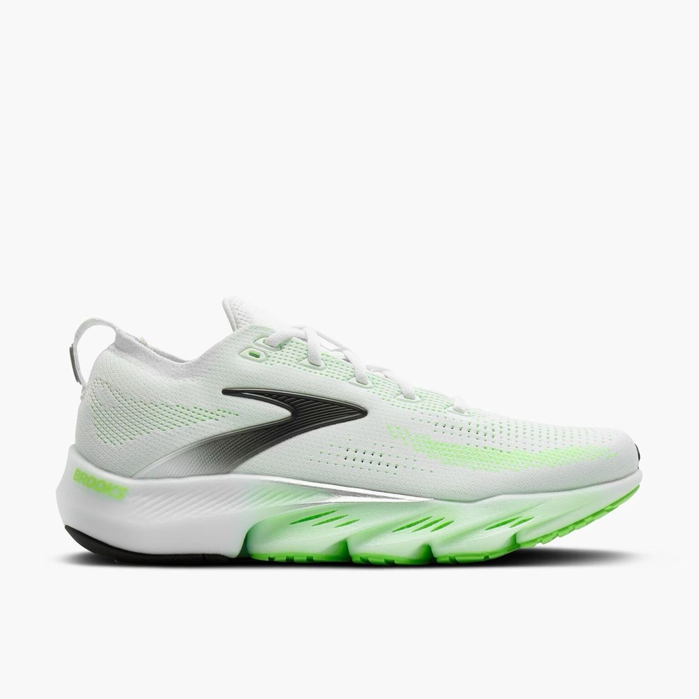 2026 Brooks Glycerin Flex Men's Athletic Shoes White Green Gecko Size 9.5 D NIB!
